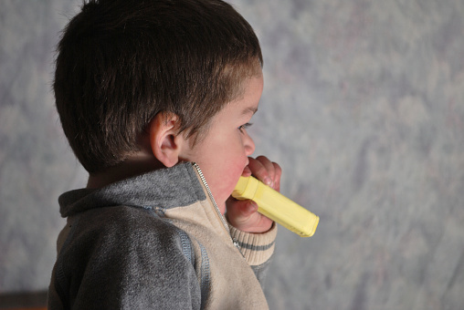 Child eating chalk